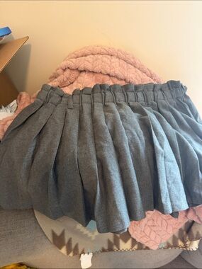 H&M Charcoal Gray Pleated Skater Circle Skirt